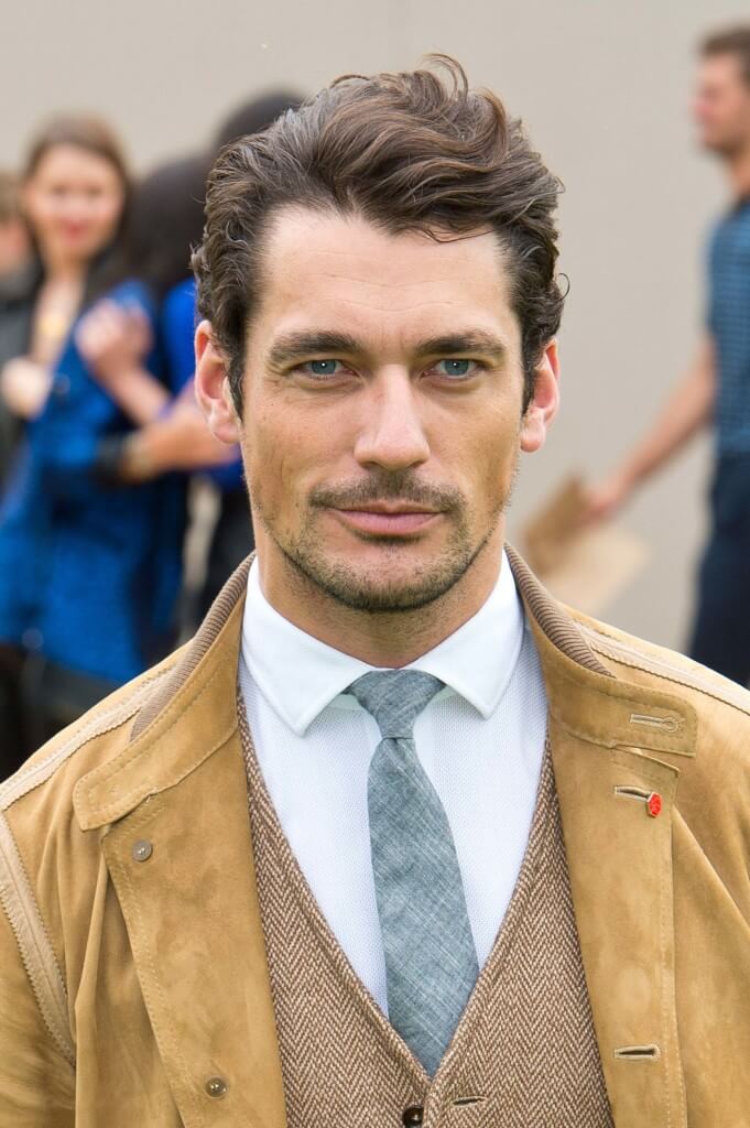 david gandy with wavy hair worn in a quiff