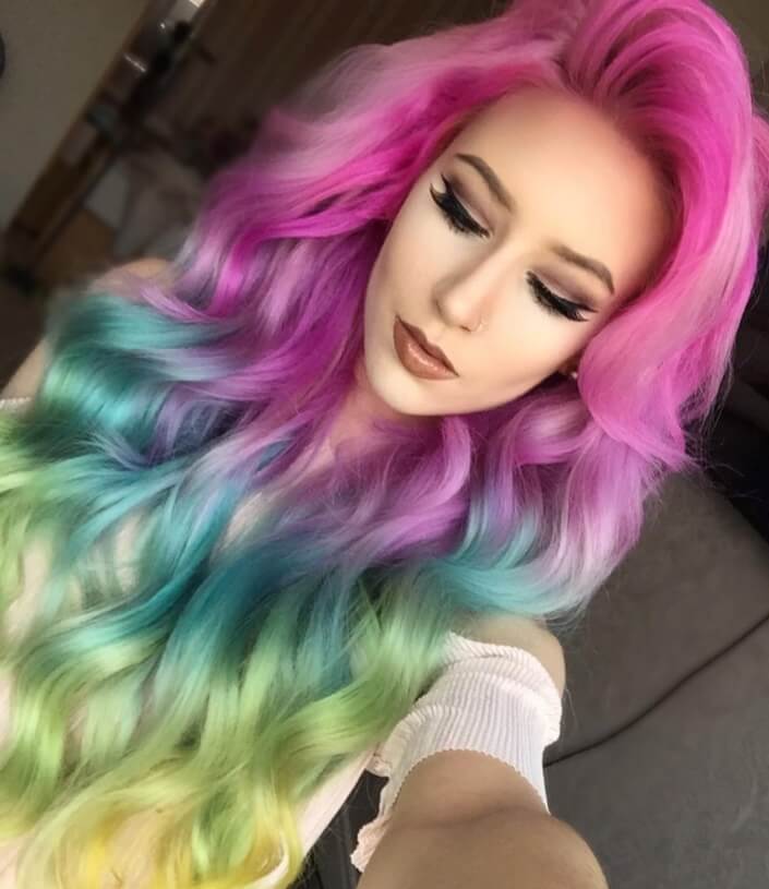 mermaid rainbow hair