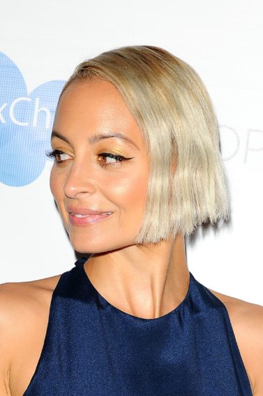 image of NIcole Richie with short bob and bleached blonde hair