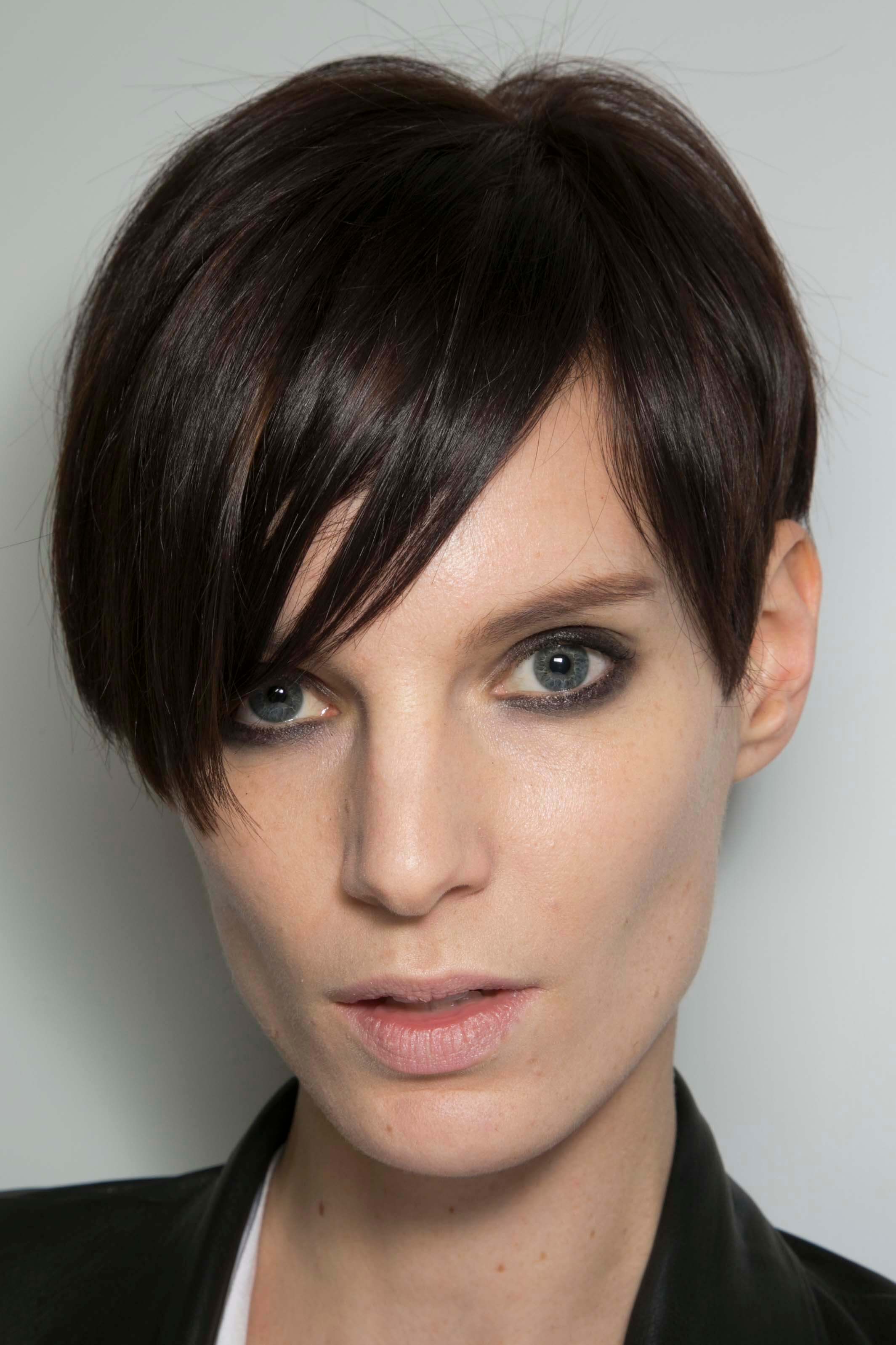 pixie crop with fringe