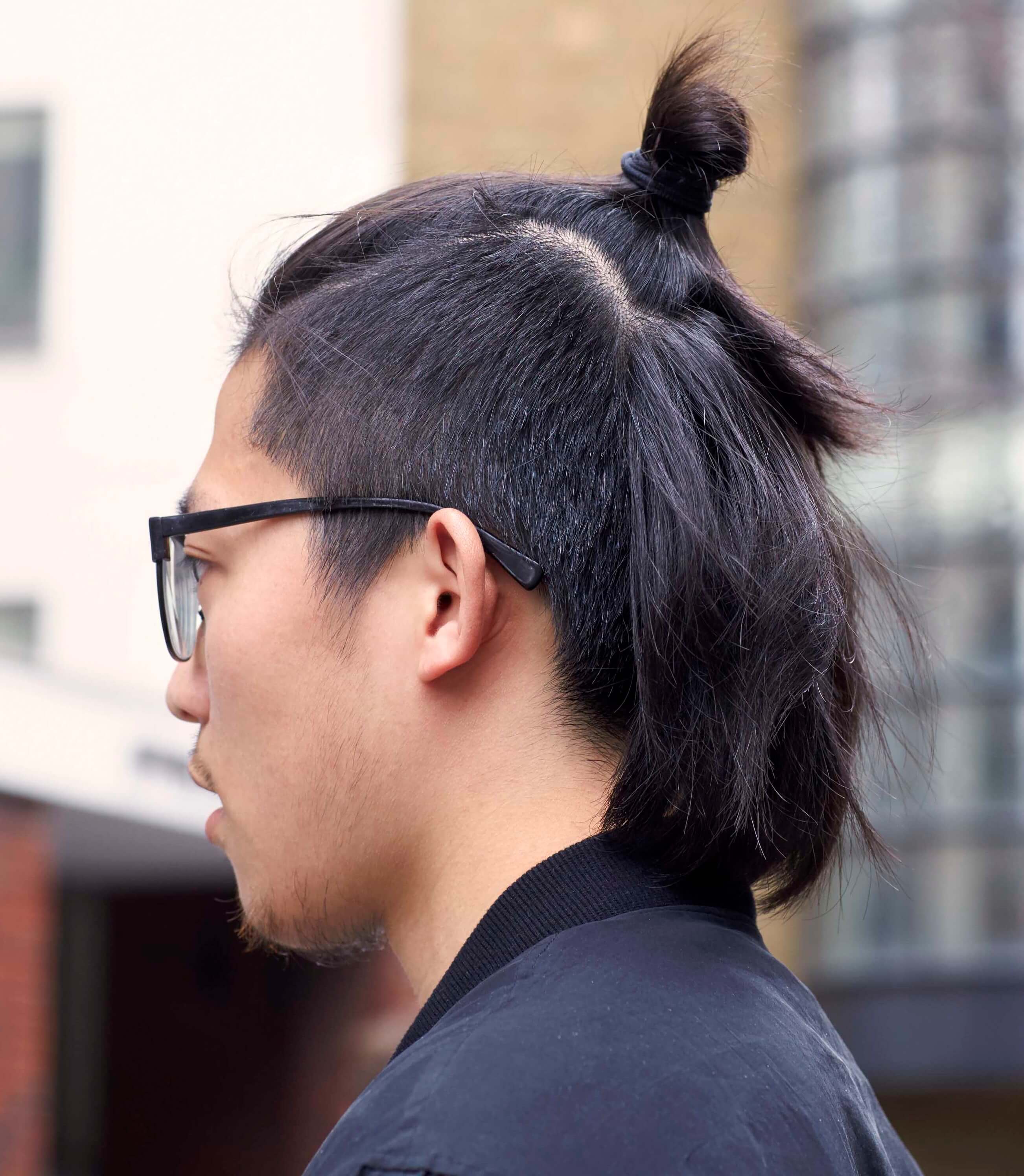 Asian mohawk styles with top knot