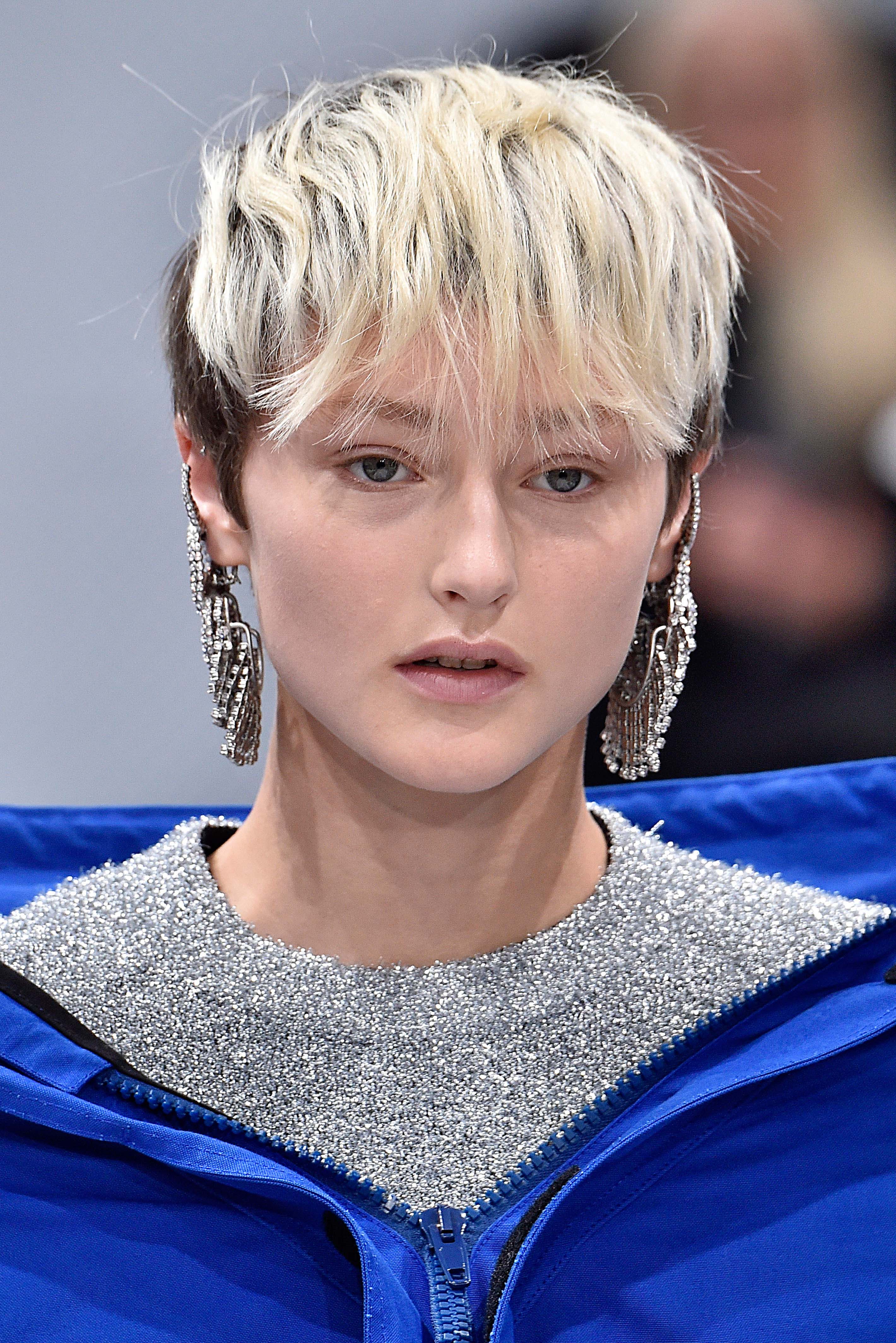 Feathered hairstyles: All Things Hair - IMAGE - undercut with short feathered fringe blonde and brunette