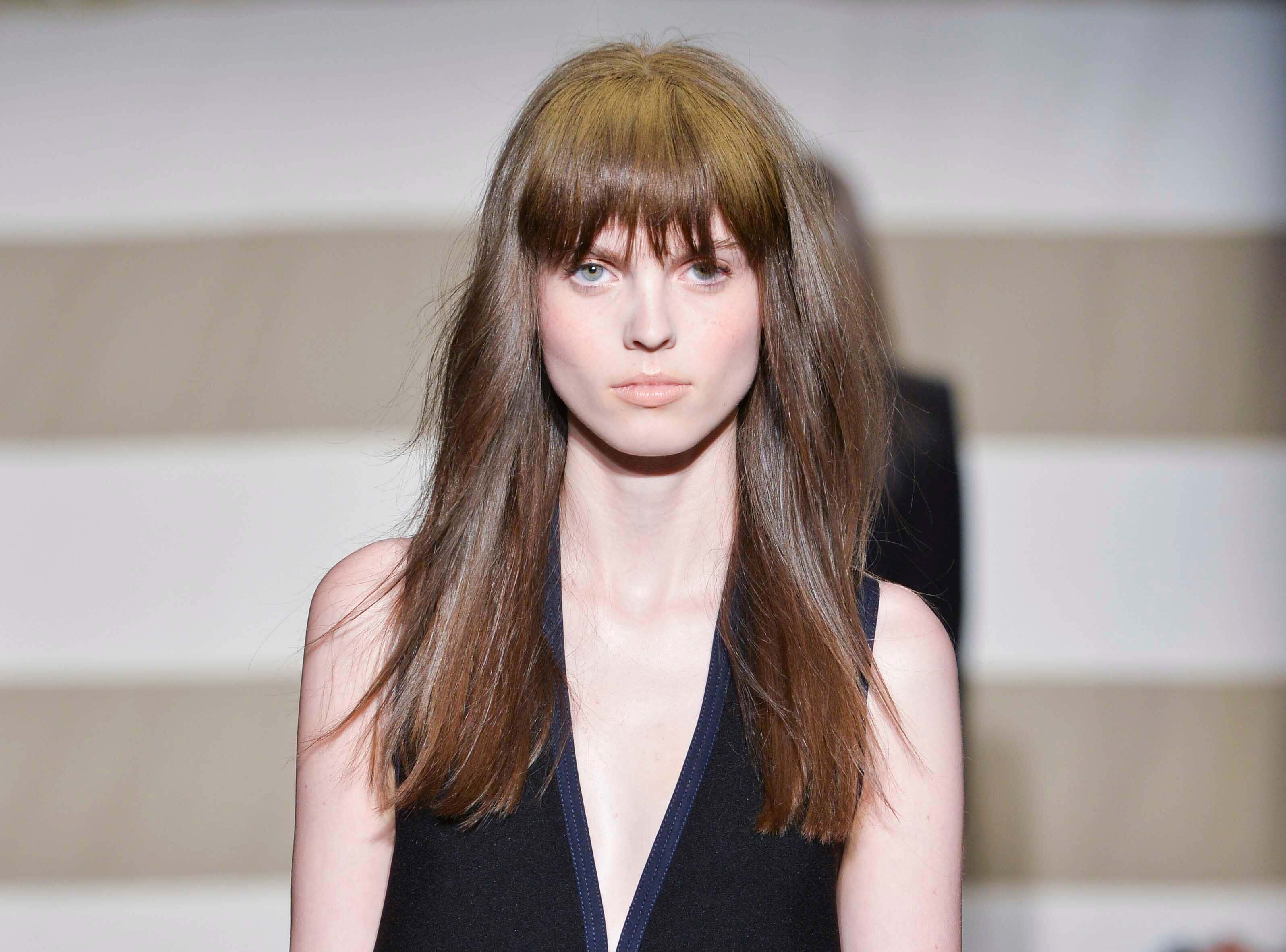 long hair with a choppy fringe haircuts with bangs