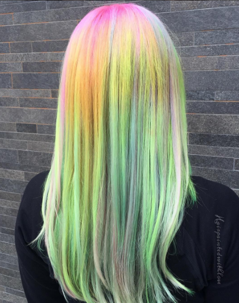Hair colour trends: rainbow brights