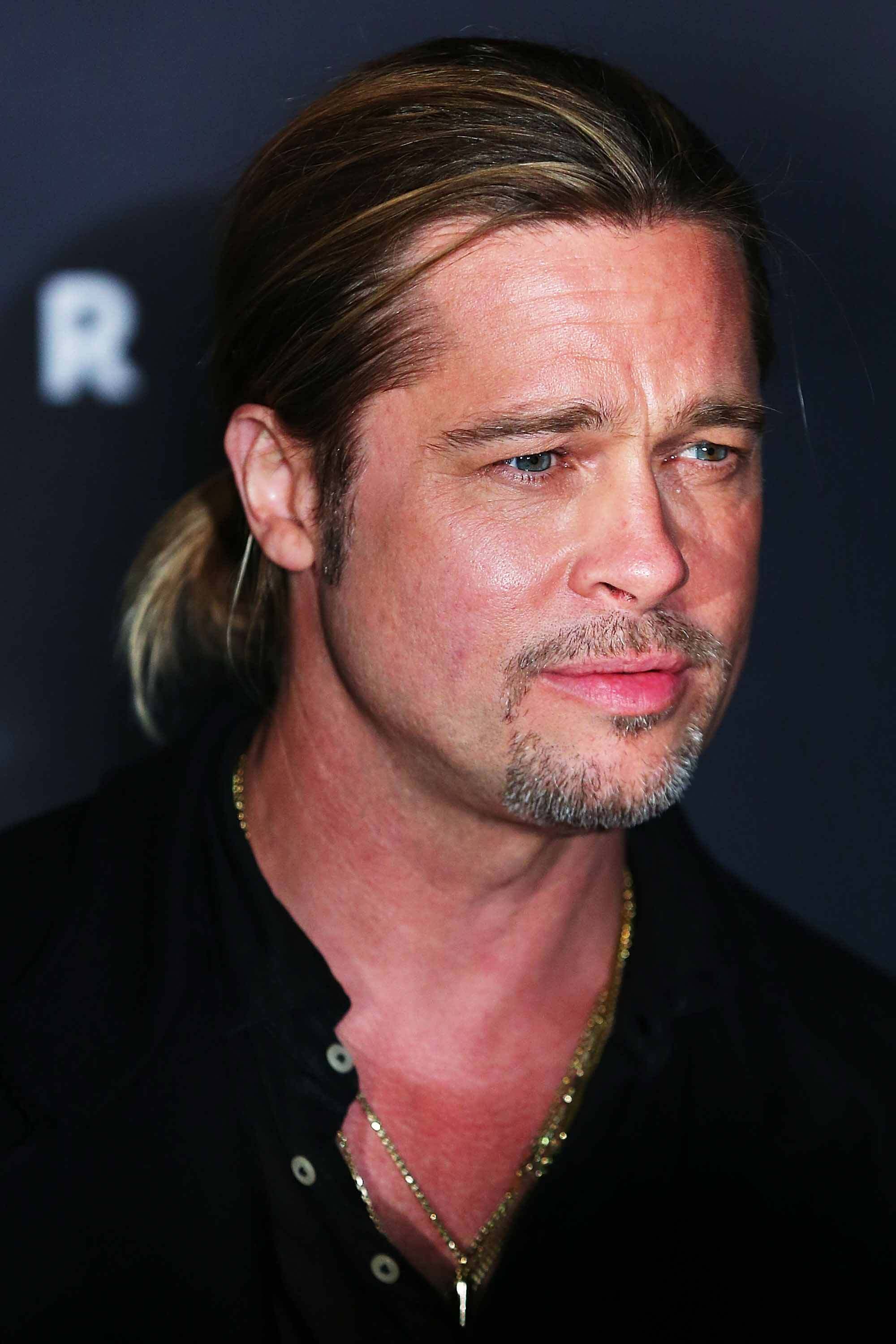 man buns brad pitt