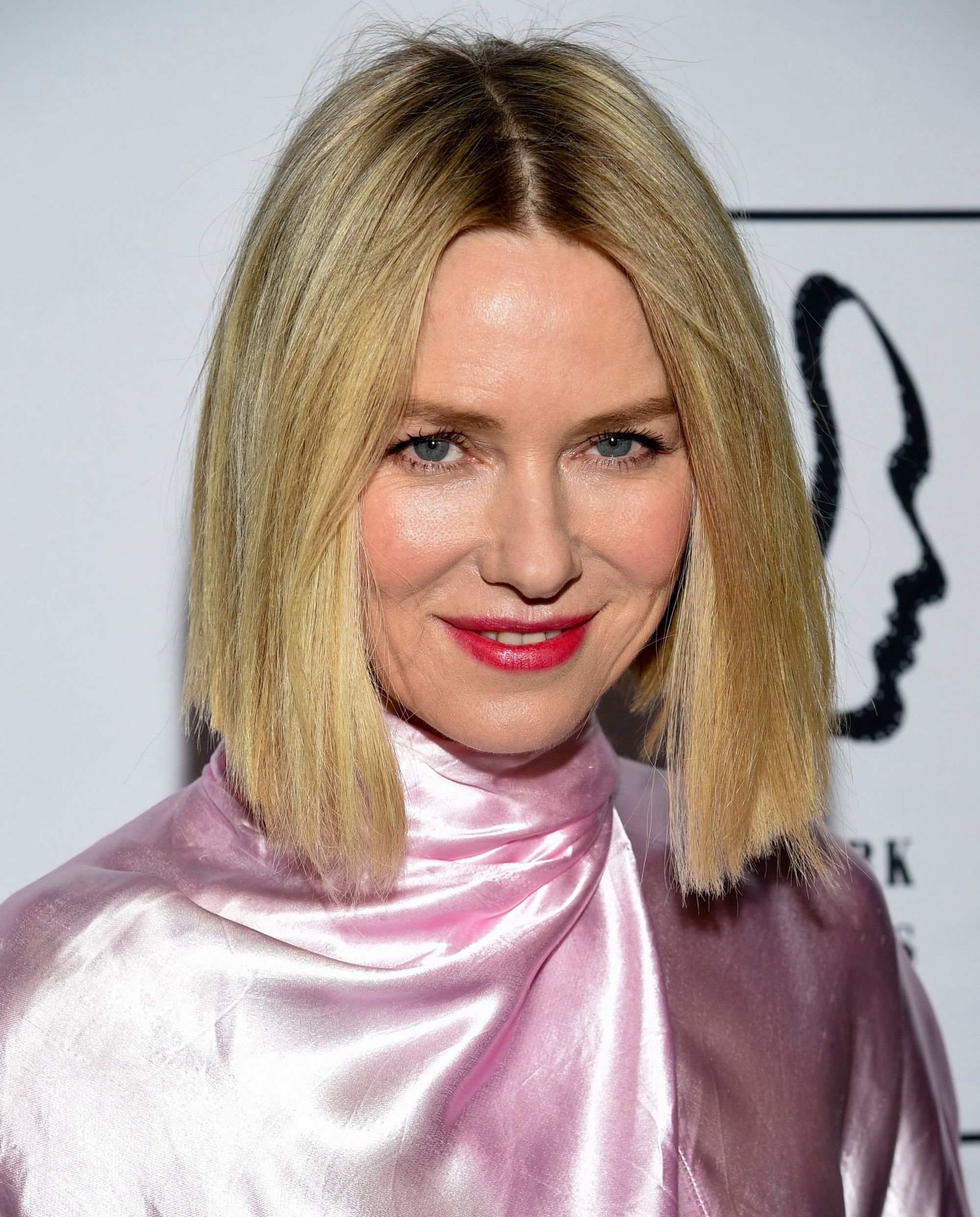 Hairstyles for thin hair: This is a good article. Follow the link for more information. Naomi Watts with a blunt cut A-line bob, wearing pink velvet top and posing on the red carpet