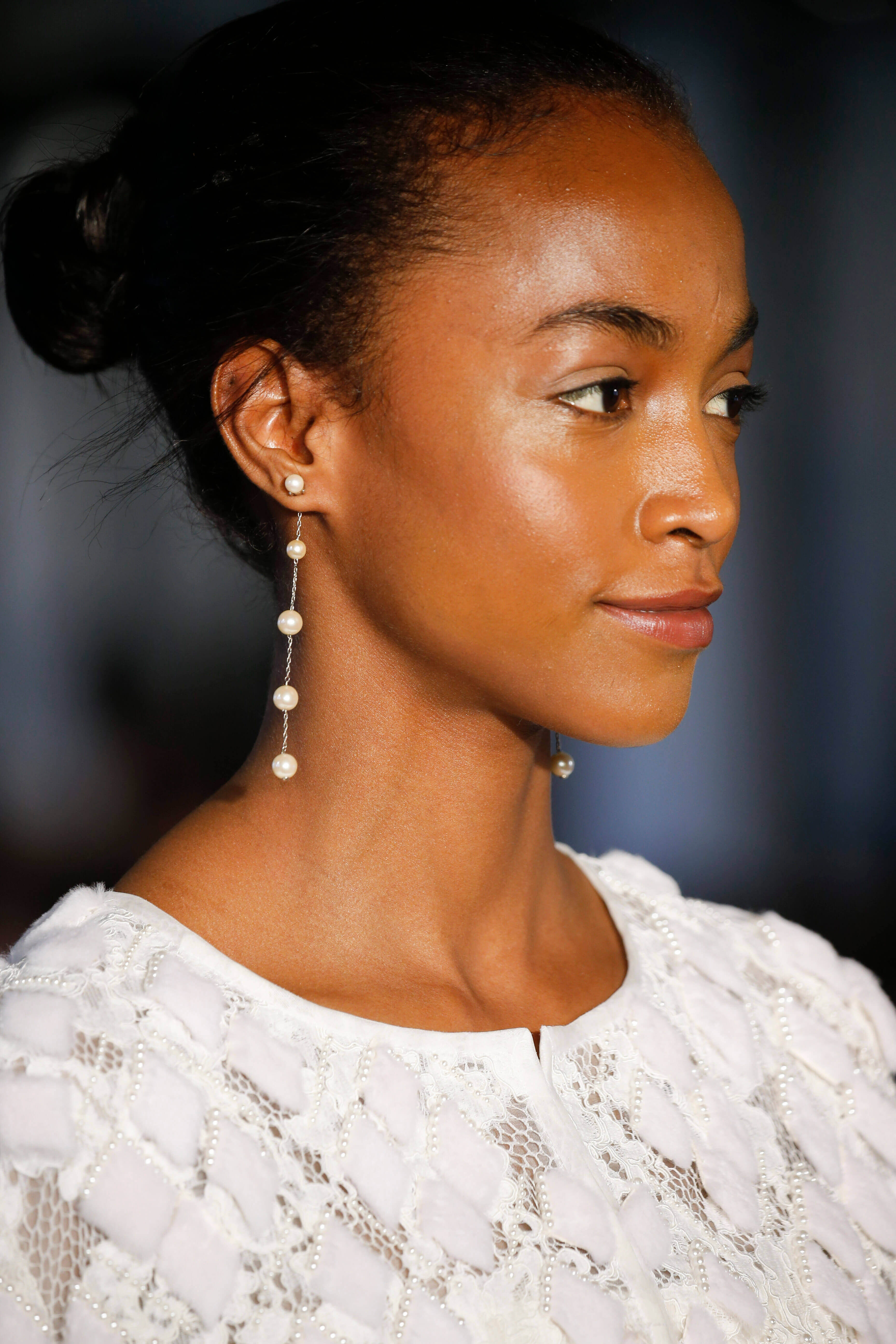 classic wedding bun for black hair
