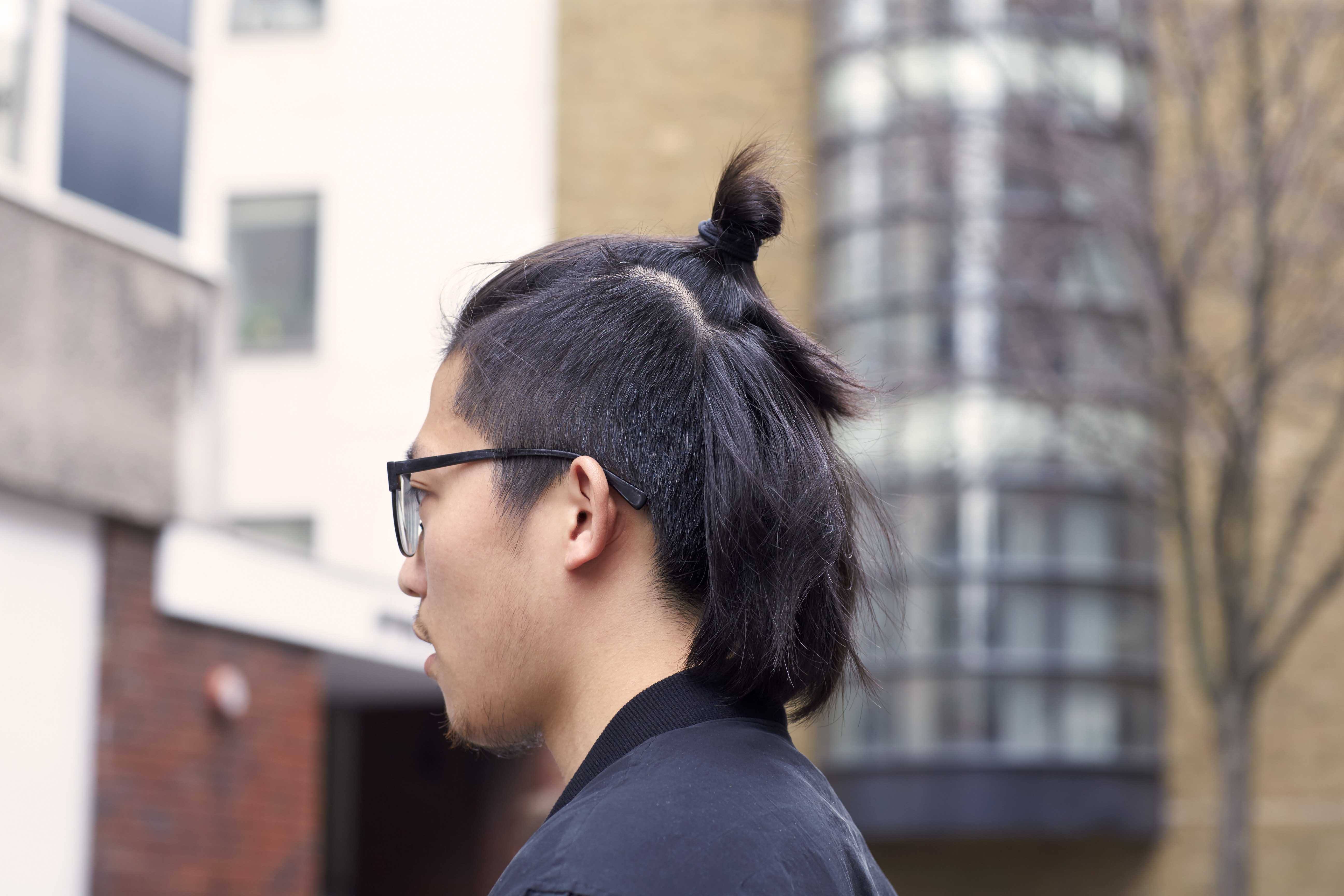 Mohwak hairstyle: Asian topknot mohawk