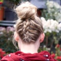 hairstyle ideas for medium hair upside down braided bun
