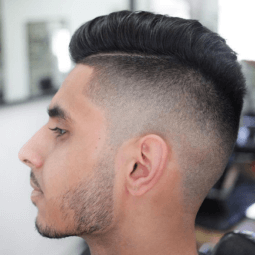 Mohawk hairstyles for men: the classic with side part shaves