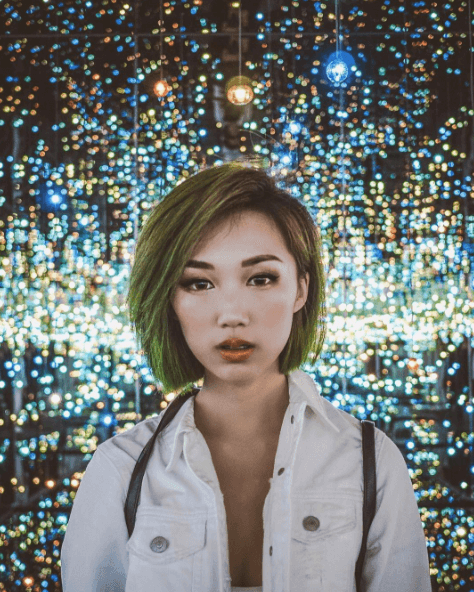 Colourful hair: Ombre green colourful hair ideas for pale skin