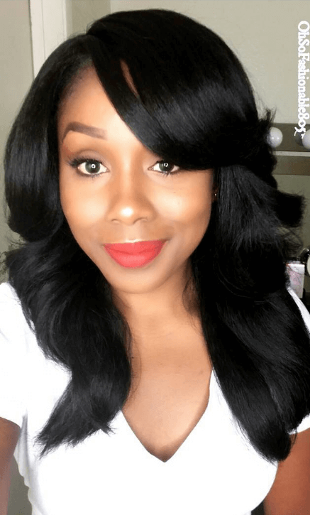 side swept fringe