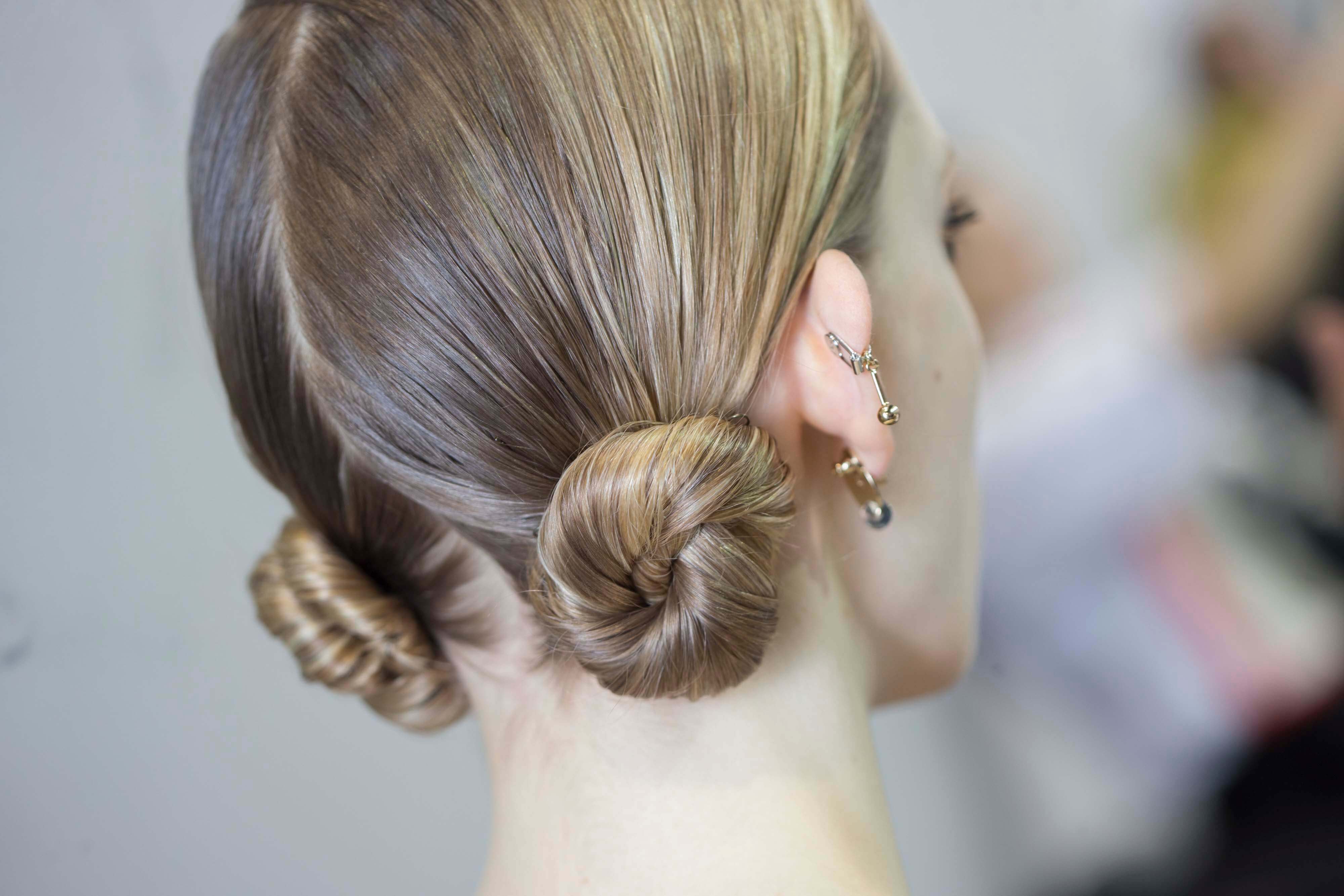 low twisted buns how to make your hair wavy overnight