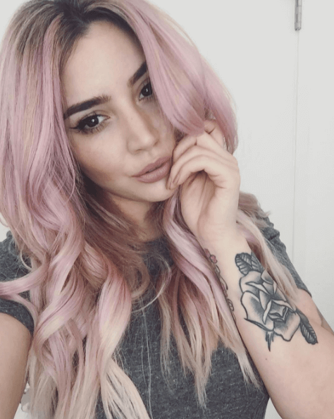 Colourful hair: pastel pink hair