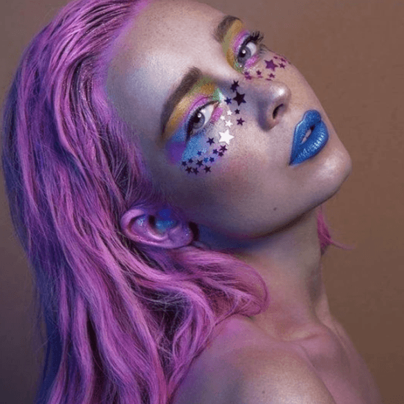 Purple mermaid hair colour from Instagram @societe.beaute