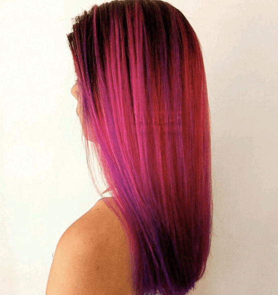 Bright pink mermaid hair from Instagram @gavadiar.beautycharm