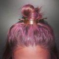 Hair bun: hair bun cuff pink hair