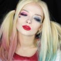 woman with blonde Harley Quinn hairstyle Suicide Squad