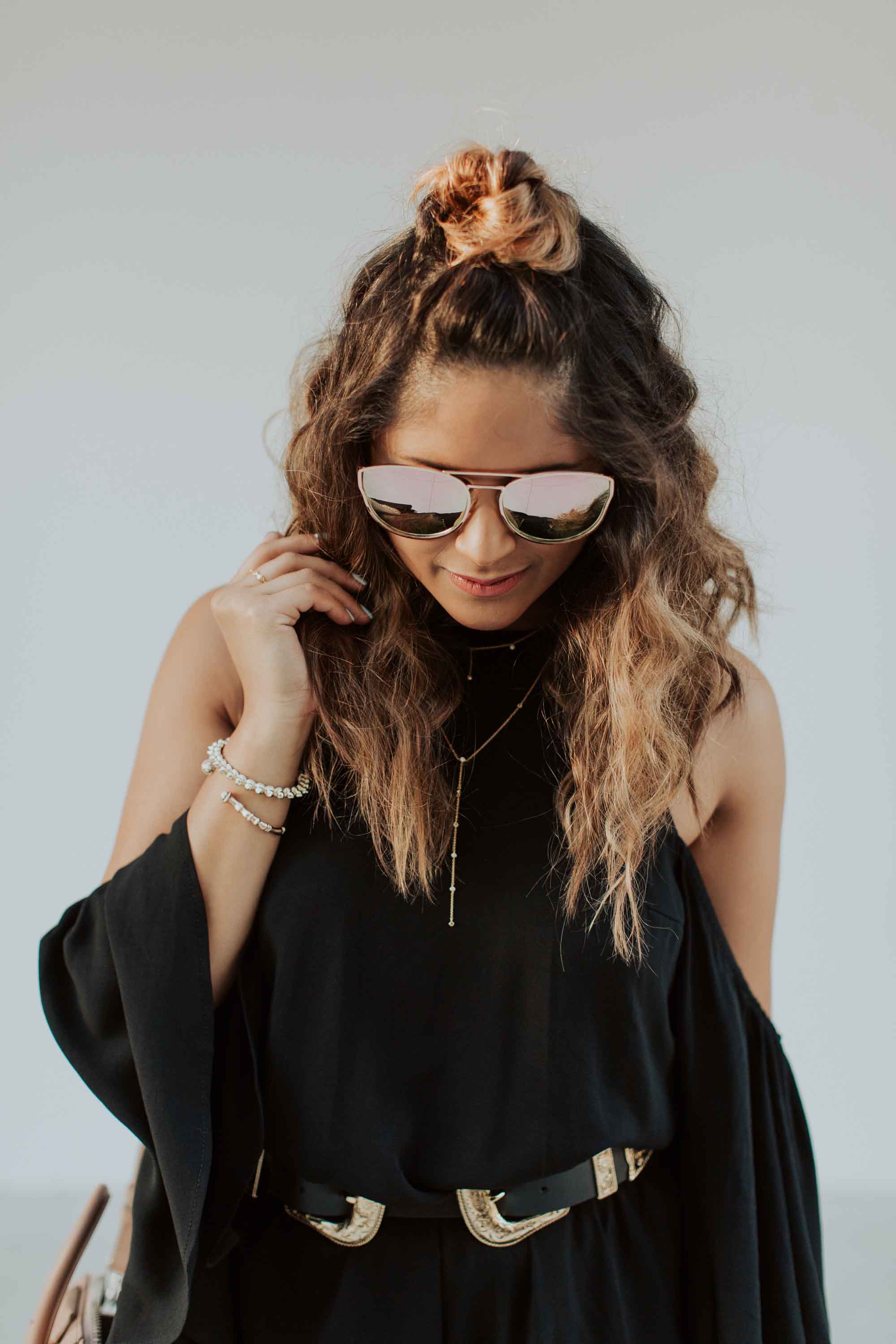 how to style thick hair half up un