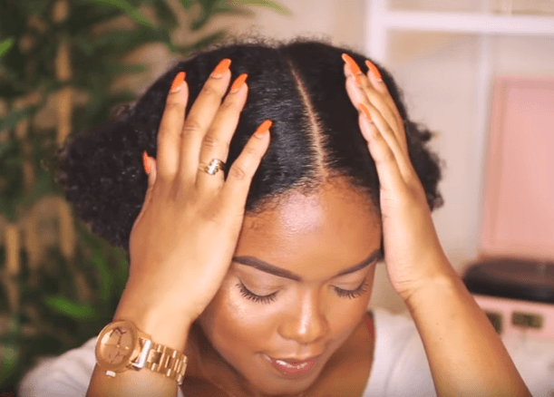 Goddess halo braid: parting your hair