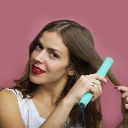 Ceramic hair straighteners: All Things Hair - IMAGE - girl straightening hair