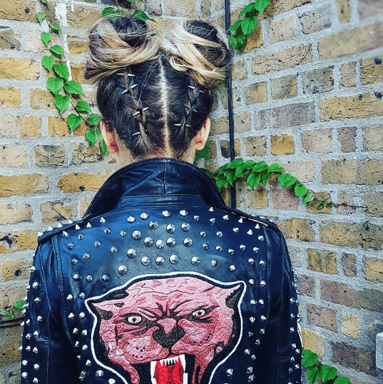 How to do a Dutch braid with stud decoration