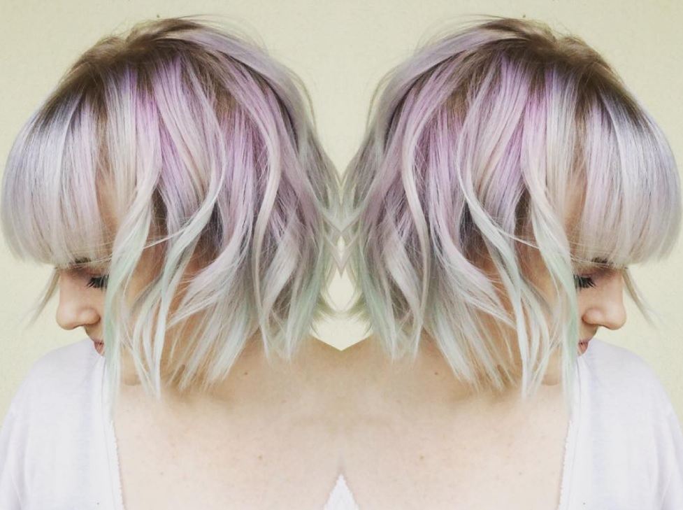 chin length blunt layered bob