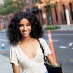Best hair styles: Big curly hair New York Fashion Week