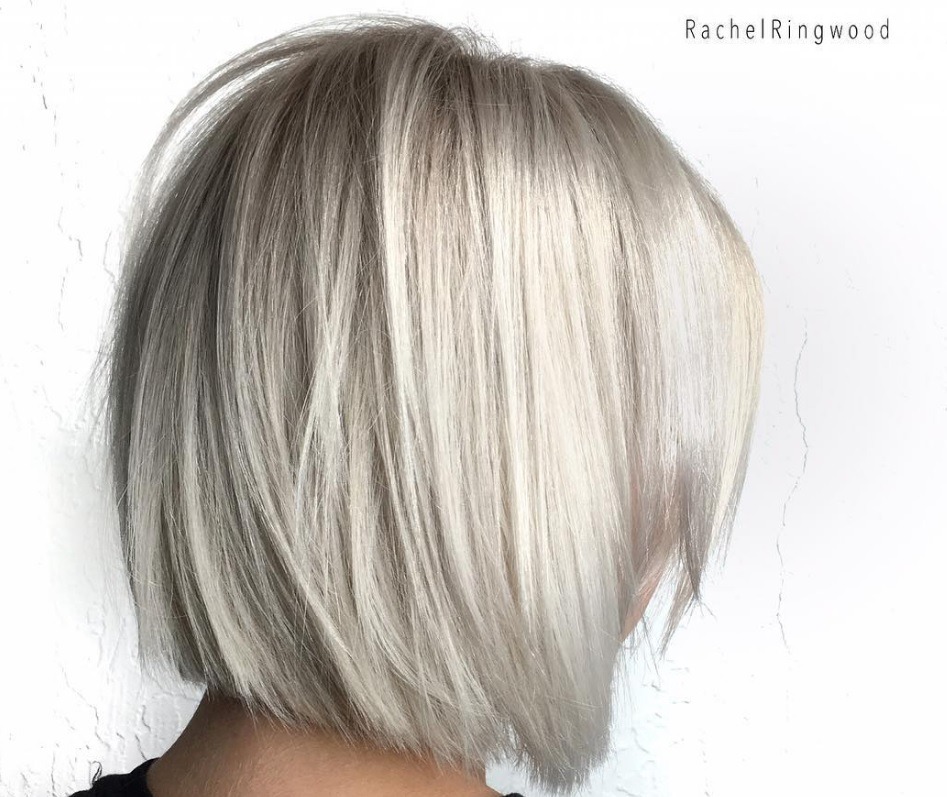 platinum blonde layered bob inspiration