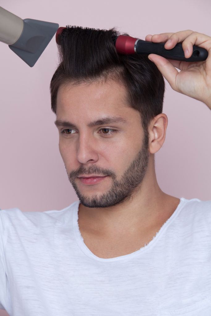 pompadour haircut tutorial for men