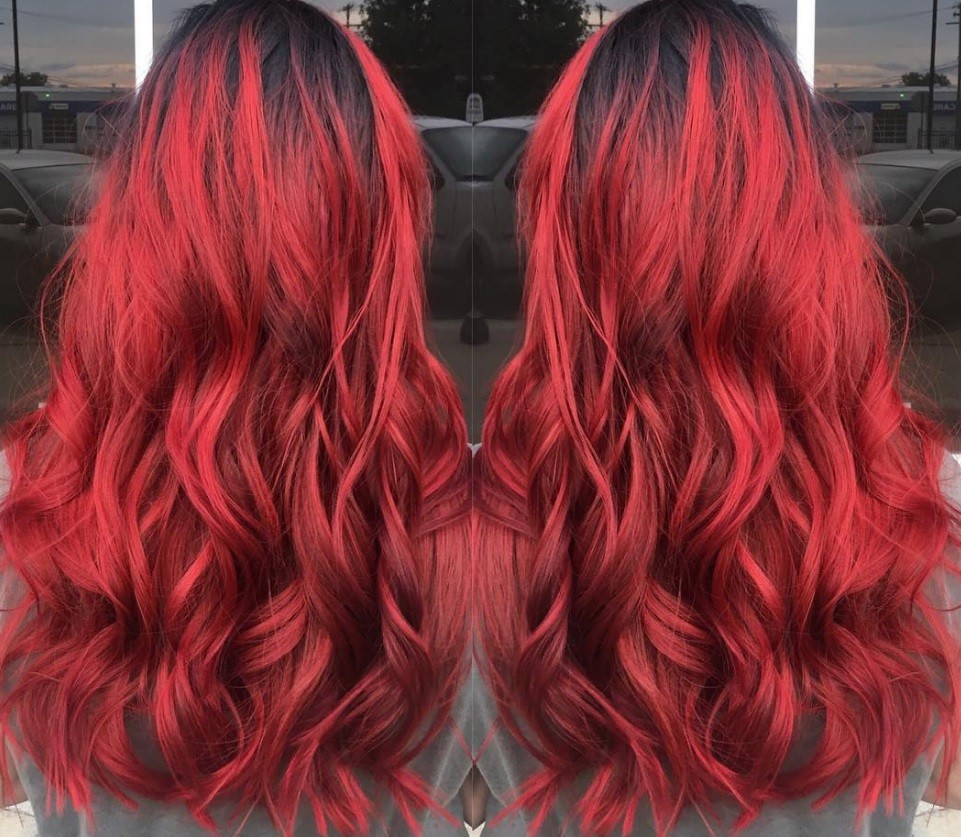dark ruby red hair