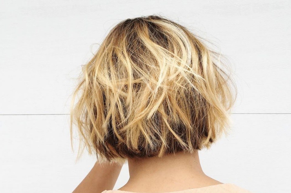 short layered bob blonde haircut