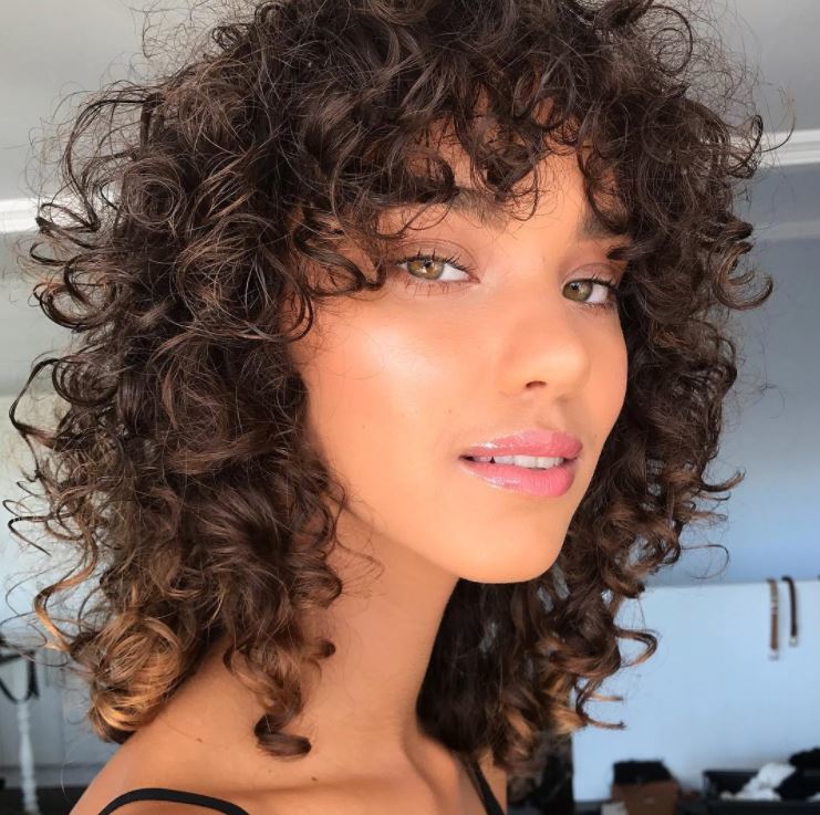 Curly Hair with Highlights - See more than 70 inspirations of curls with  mechas