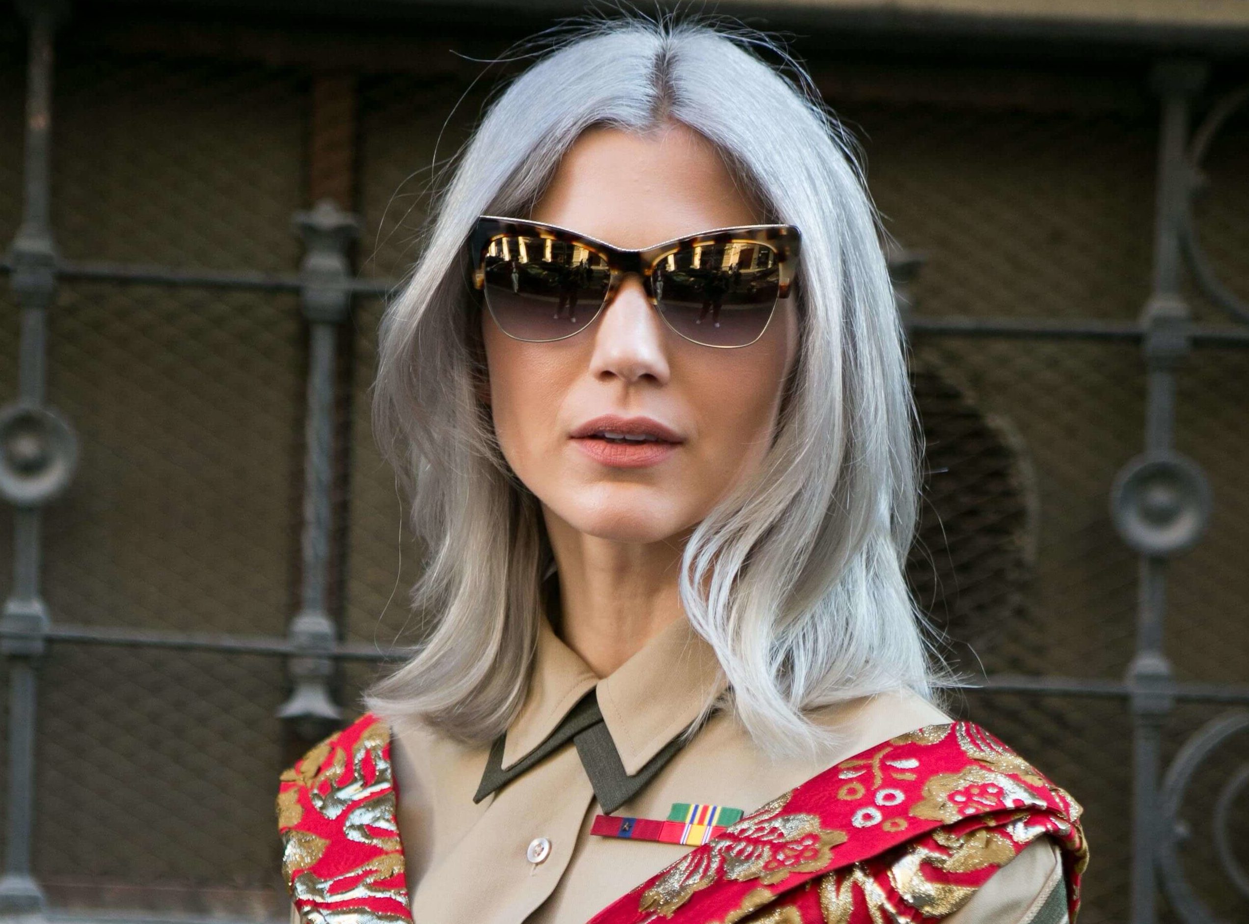 Medium length hair cuts: All Things Hair - IMAGE - layers face framing medium hairstyle grey hair