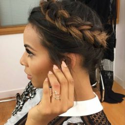 Rochelle Humes: All Things Hair - IMAGE - Halo braid, around the world braid