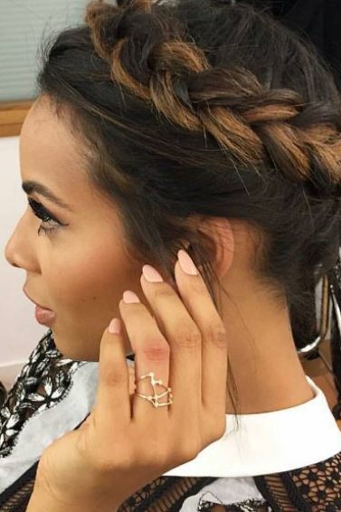 Rochelle Humes: All Things Hair - IMAGE - Halo braid, around the world braid
