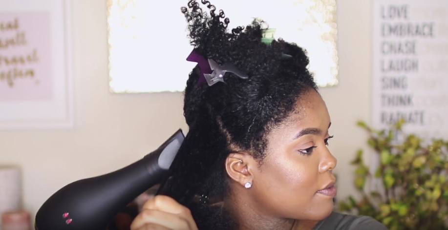 how to curl natural hair: All Things Hair - IMAGE - Mini Marley vlogger party updo natural hair tutorial