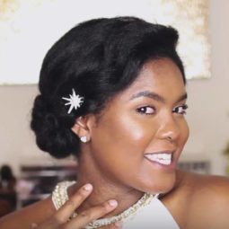 how to curl natural hair: All Things Hair - IMAGE - Mini Marley vlogger party updo natural hair tutorial