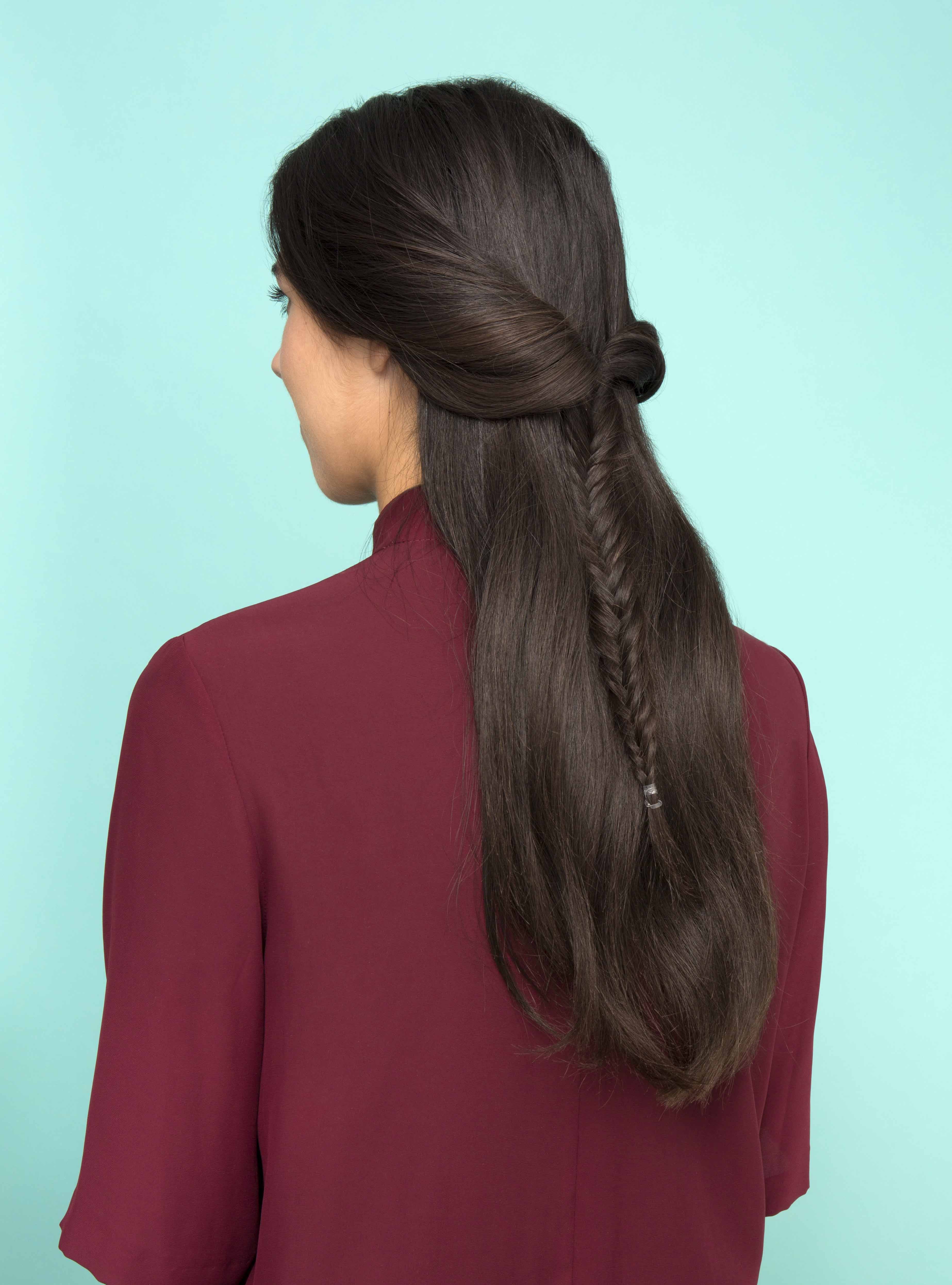 fishtail plait: All Things Hair - IMAGE - christmas party hairstyles long brown hair
