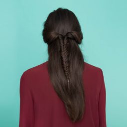 fishtail plait: All Things Hair - IMAGE - christmas party hairstyles long brown hair