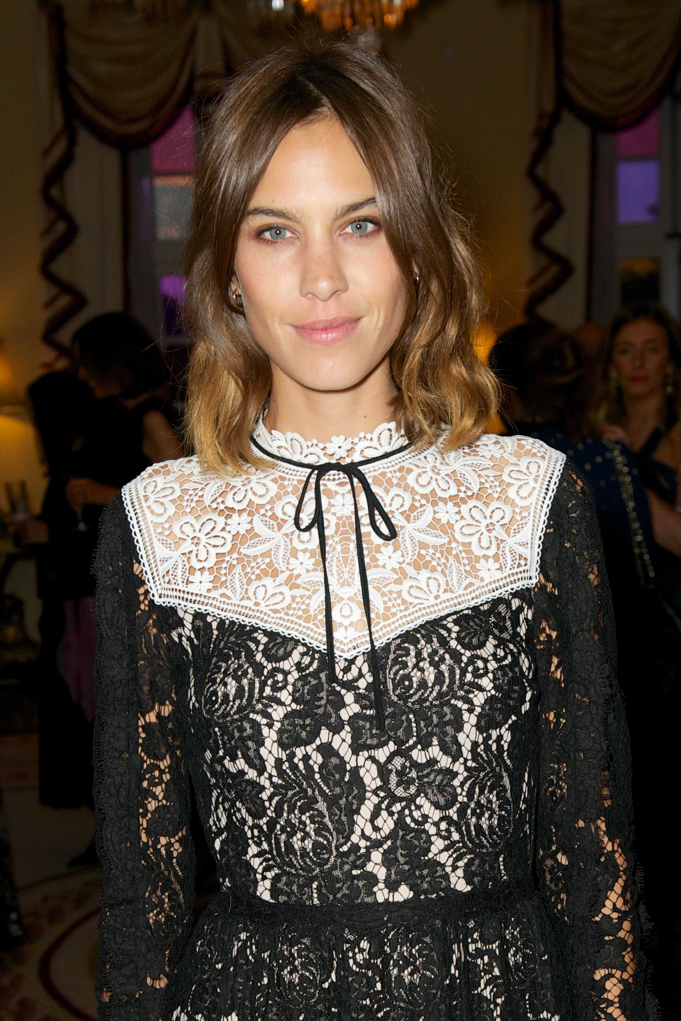 dark hair with highlights: All Things Hair - IMAGE - Alexa Chung wavy bob ombre