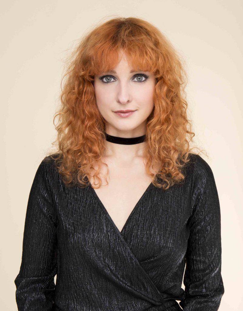 hairstyles for curly hair: All Things Hair - IMAGE - red ginger curly hair slicked centre parting tutorial fringe