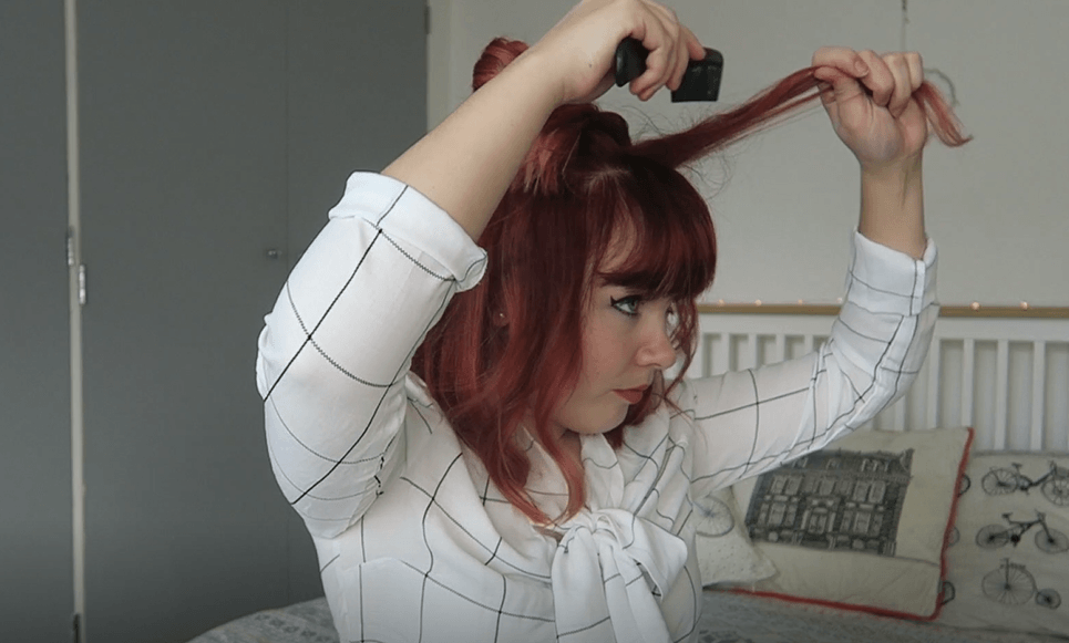 Half up, half down curls: All Things Hair - IMAGE - Paige Calvert vlogger party half updo hair tutorial