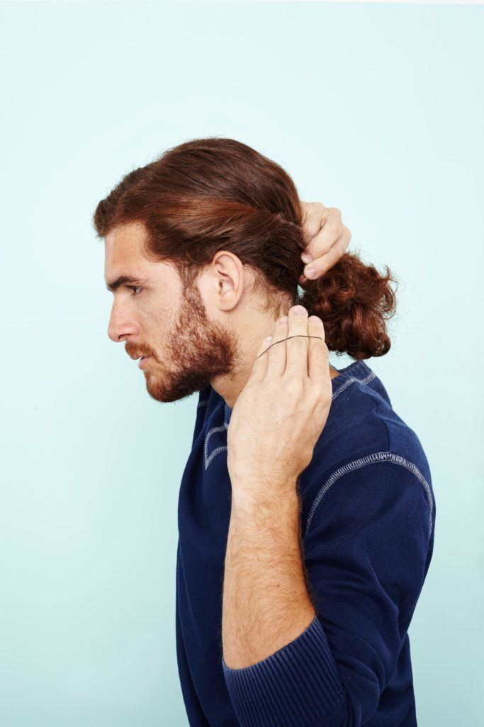 man bun hairstyle: All Things Hair - IMAGE - mens hairstyle twisted updo