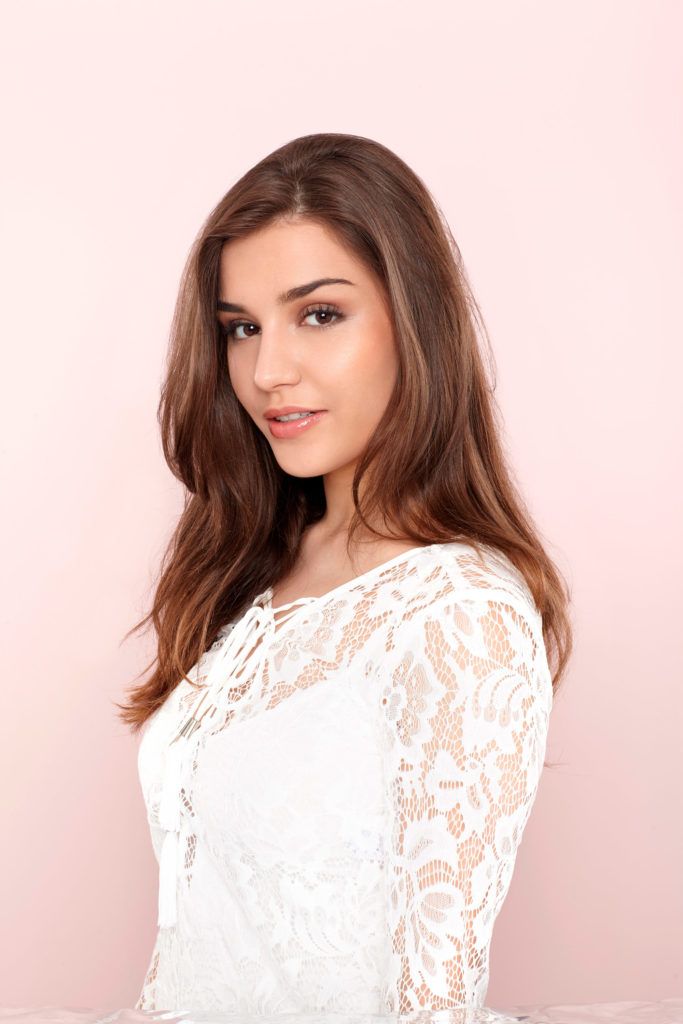 How to do a unicorn braid: step 1 braided hairstyle tutorial brown hair straight hair