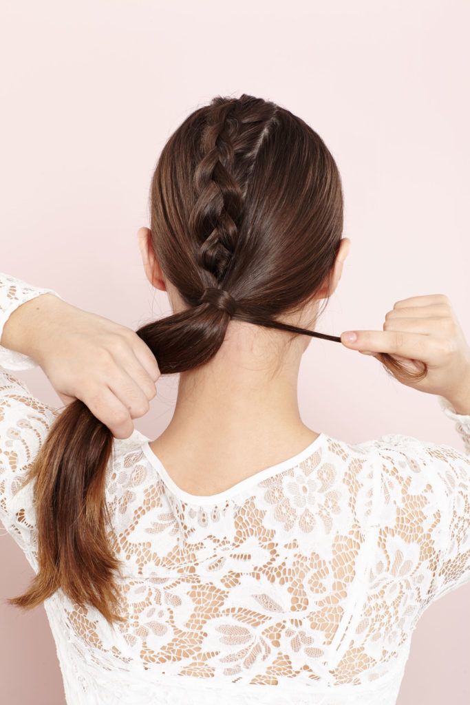 Unicorn braid how to: step 5 braided hairstyle tutorial brown hair