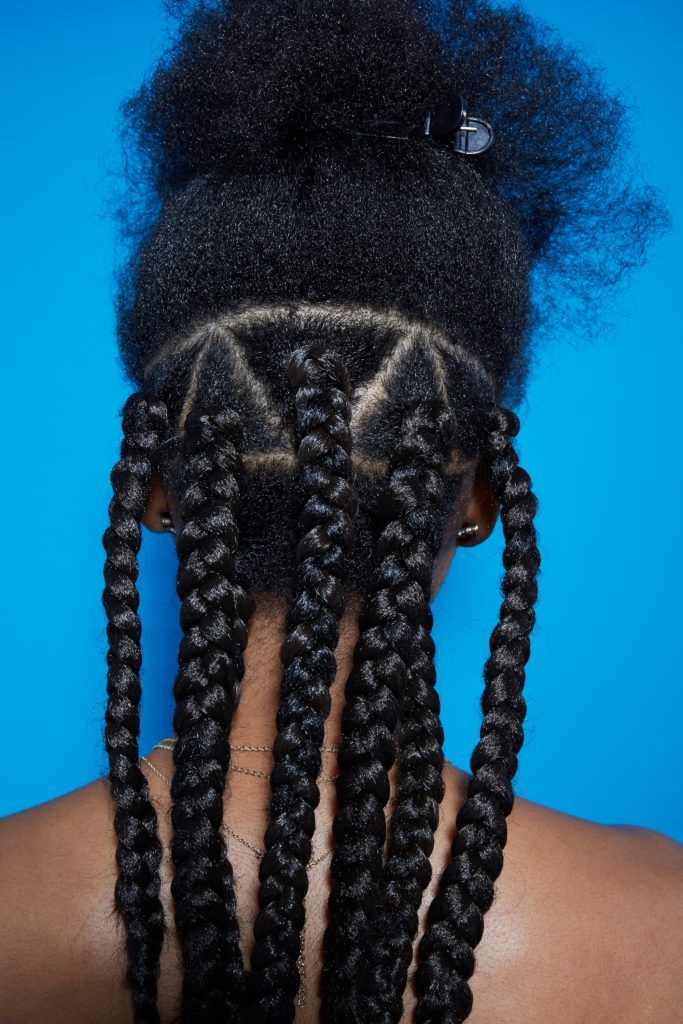 How to do box braids tutorial back section of hair braided