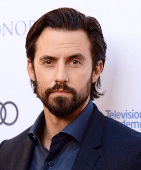 front view image of Milo Anthony Ventimiglia with longer hair in a quiff hairstyle