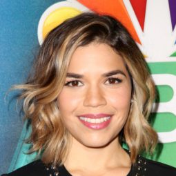 America Ferrera on the red carpet with a wavy long bob in an ombre style