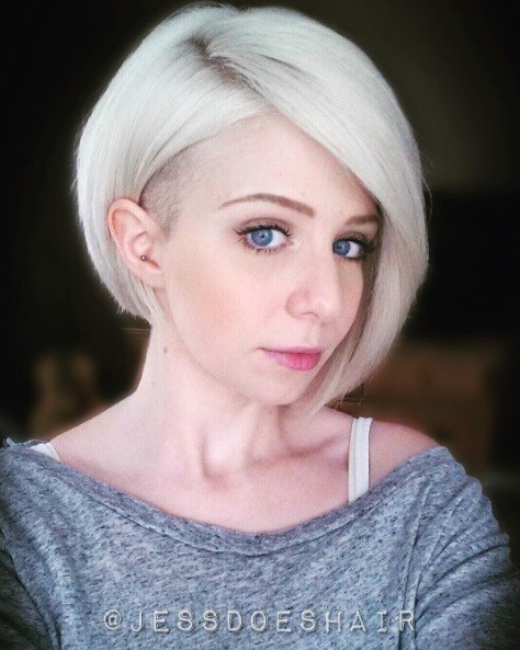 blonde woman with an undercut hairstyle women